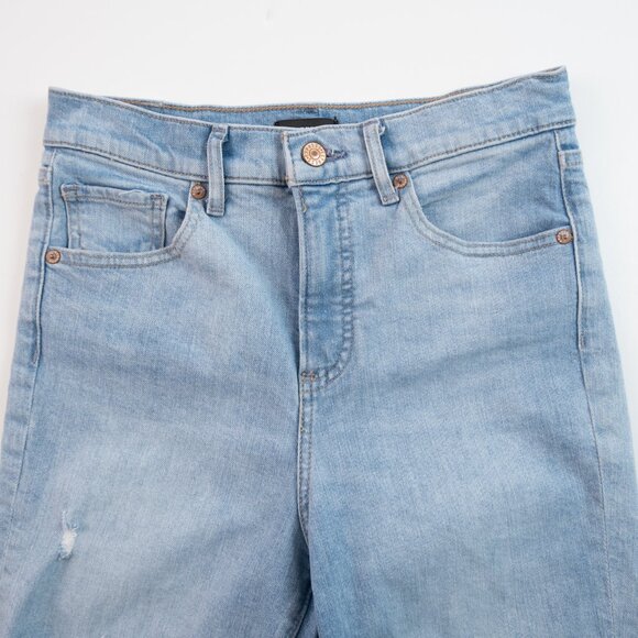 EXPRESS Mom Jean Super High Rise distressed jeans size 2P - Picture 7 of 10